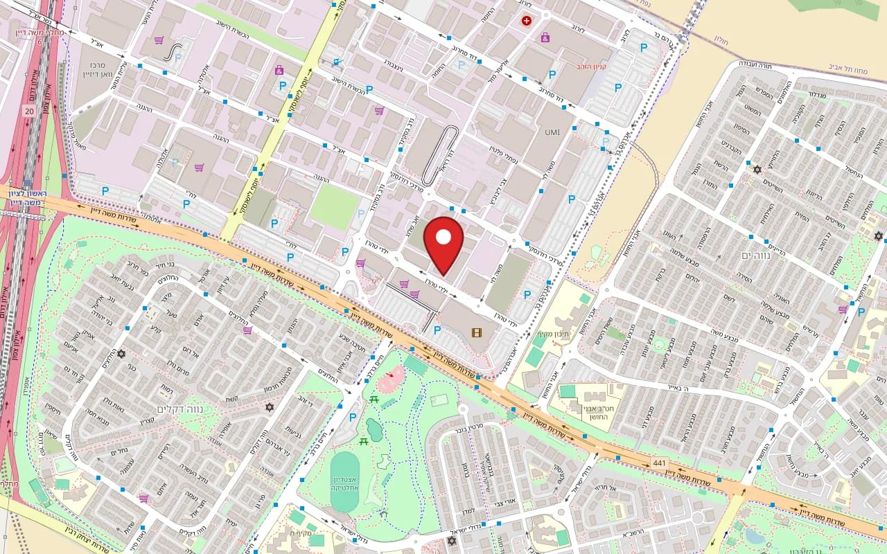 Map showing 9 Cabin at 8 Yaldei Teheran Street, Gigis complex, Rishon LeZion