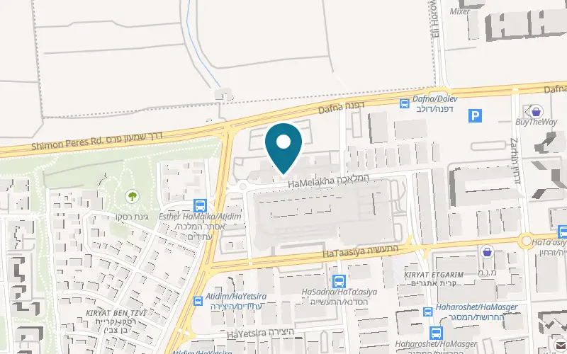 Map showing A.A. Electrical Wholesale at 18 HaMelakha Street, Solel Boneh building, unit 50, Ra'anana