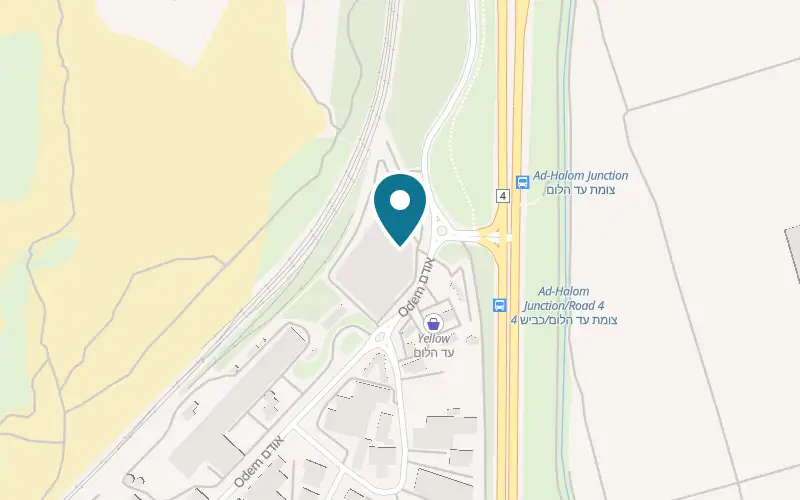 Map showing Affogato at 1 Odem Street, Ad Halom industrial zone, Sde Uziyahu