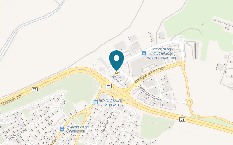 Map showing Aglida at Horesh HaAlonim Street, Ramat Yishai