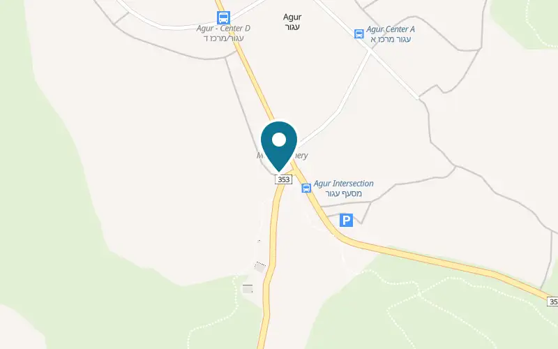 מפה: יקב עגור במושב עגור 17, עמק האלה, עגור