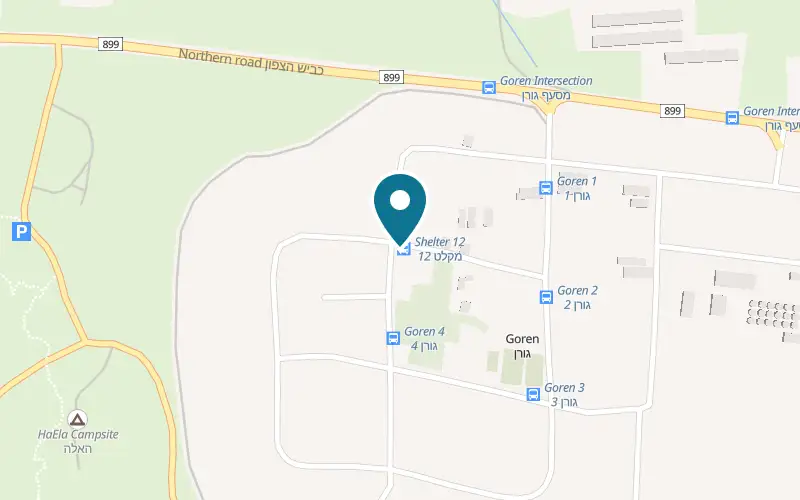Map showing Ahuzat Maya at Moshav Goren, Goren