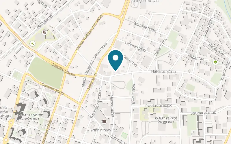 Map showing Aldamin Meat at 9 HeHalutz Street, Lod