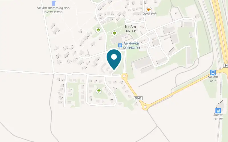 Map showing Aldea at Kibbutz Nir Am, Nir Am