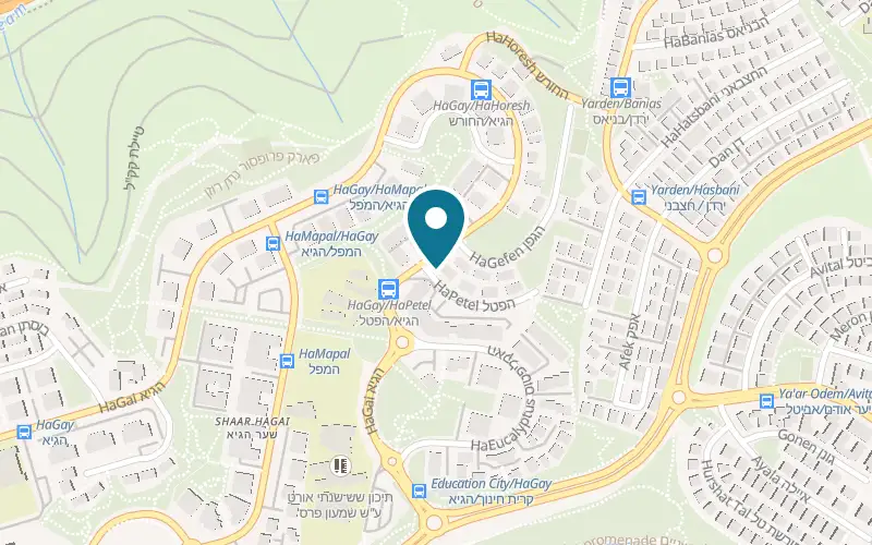 Map showing Ale Gefen at 1 HaPetel Street, Yokneam Illit