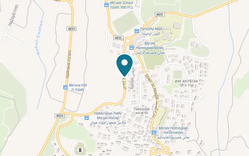 Map showing Aluma Bistro at 1 HaShuk Street, Tarshiha, Ma'alot-Tarshiha