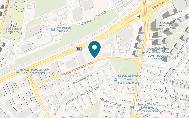Map showing American Garage at 21 Moshe Yatom Street, Rehovot