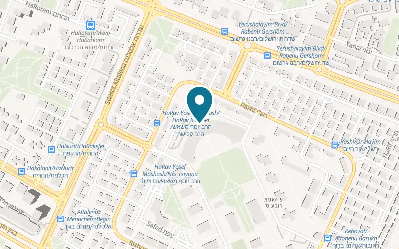 Map showing Animal Center Veterinary Centre at 6 Gai Oni Street, Ashdod