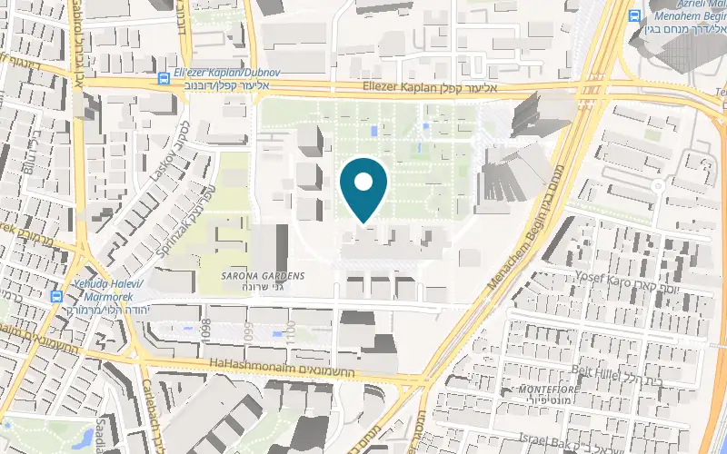 Map showing Arcaffe Sarona Market at 3 Aluf Kalman Magen Street, Sarona Market, Tel Aviv-Yafo