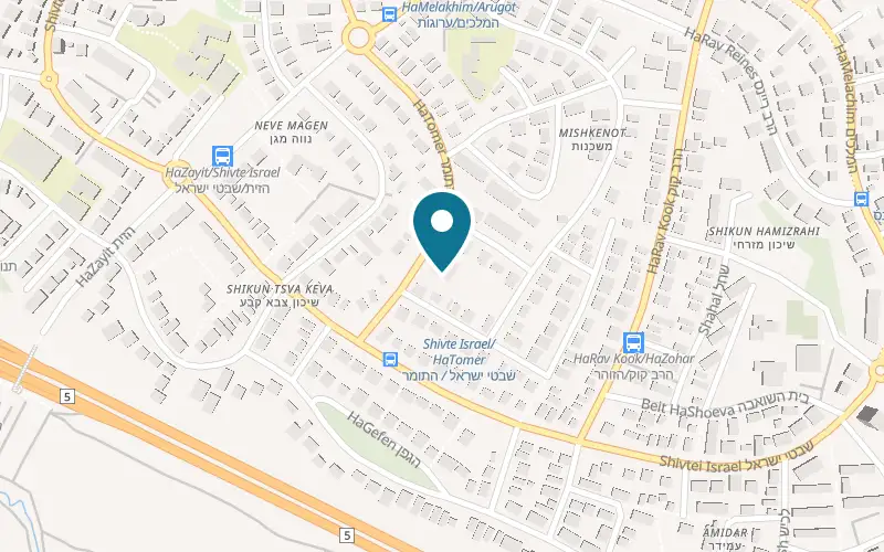 Map showing Assaf Artisanal at 28 HaTomer Street, Ramat HaSharon