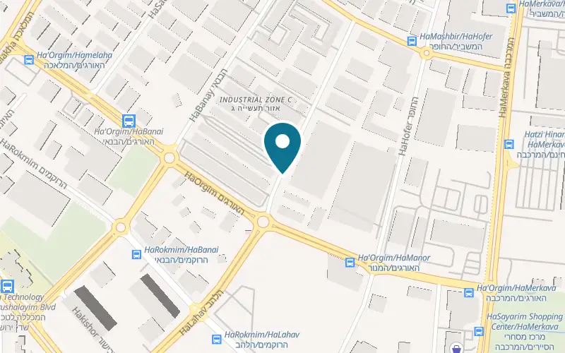 Map showing Aviram Lagziel at 15 HaLahav Street, Holon