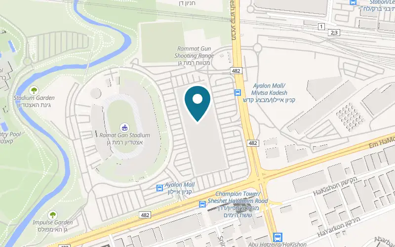 Map showing B-Fresh Ayalon Mall at Ayalon Mall, 301 Derech Aba Hillel, Ramat Gan