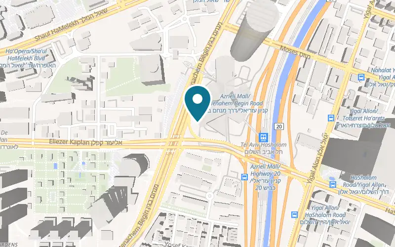 Map showing B-Fresh Azrieli Mall Tel Aviv at Azrieli Mall, 132 Derech Menachem Begin, Tel Aviv-Yafo