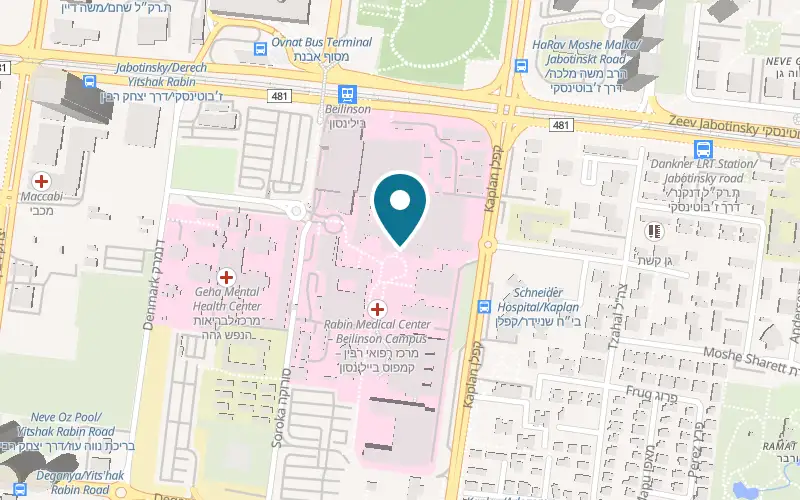 Map showing B-Fresh Belinson Petah Tikva at Belinson, 39 Ze'ev Jabotinsky Street, Petah Tikva