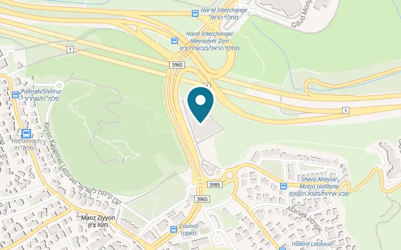 Map showing B-Fresh Mevaseret Mall at Mevaseret Mall, 10 HaHotzvim Boulevard, Mevaseret Zion
