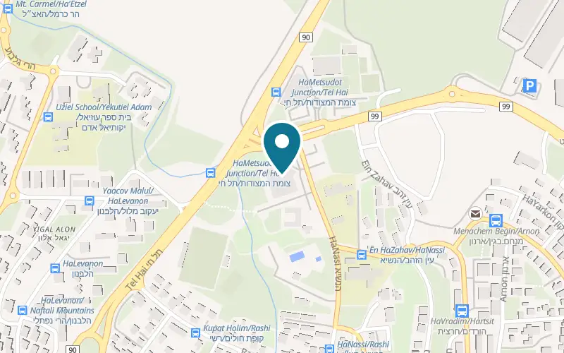 Map showing B-Fresh Nehemia Mall at Nehemia Mall, 4 HaNasi Street, Kiryat Shmona