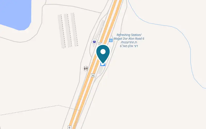Map showing B-Fresh Road 6 Magal East at Dor Alon station, Magal East, Road 6, Magal