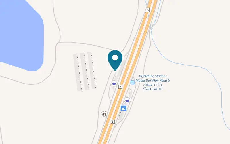 Map showing B-Fresh Road 6 Magal West at Dor Alon fuel station, Magal West, Road 6, Magal
