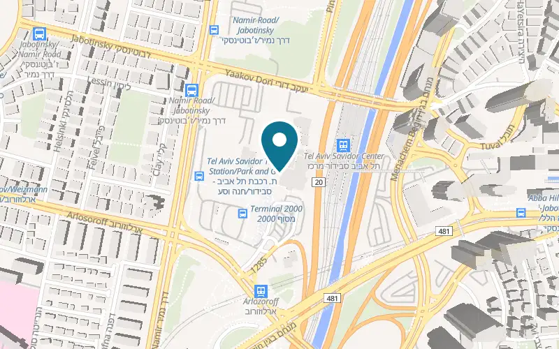 Map showing B-Fresh Tel Aviv Savidor Station at Tel Aviv Savidor Central railway station, Tel Aviv-Yafo