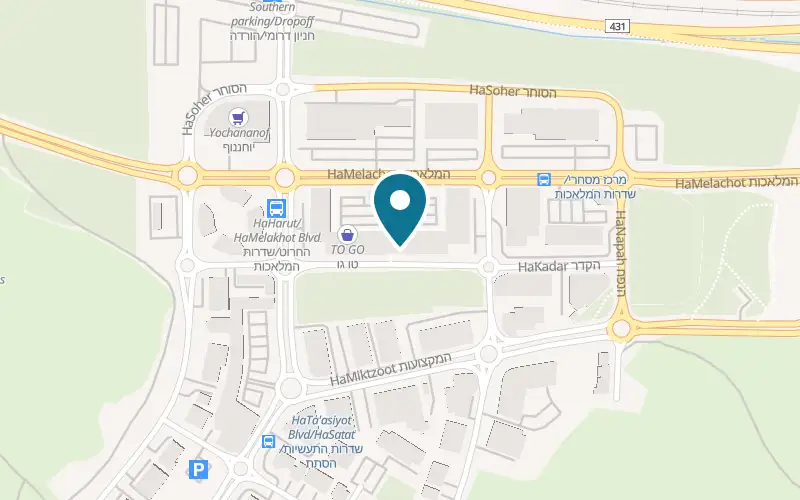 Map showing B-Fresh Yishpro Center Modi'in at Yishpro Center, HaMelakhot Boulevard, Modi'in-Maccabim-Re'ut