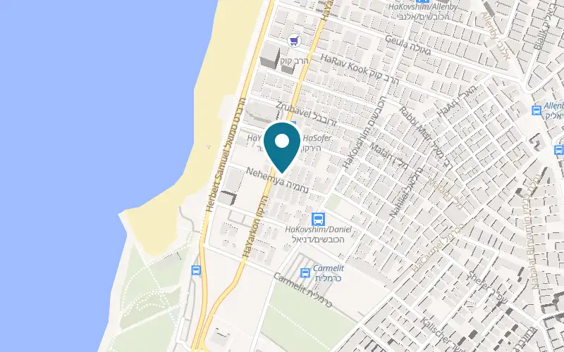 Map showing Baba Yaga at 12 HaYarkon Street, Tel Aviv-Yafo