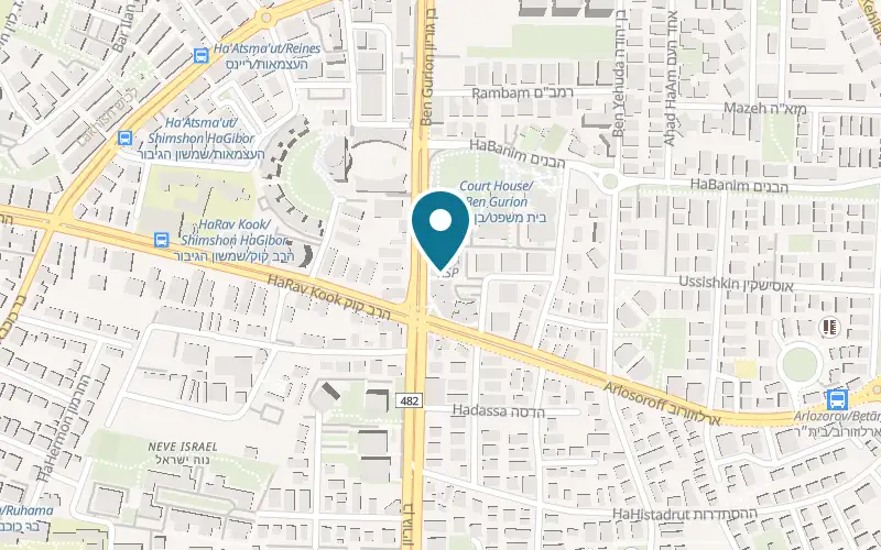 Map showing Bangkok Kitchen at 33 Ben Gurion Boulevard, Herzliya