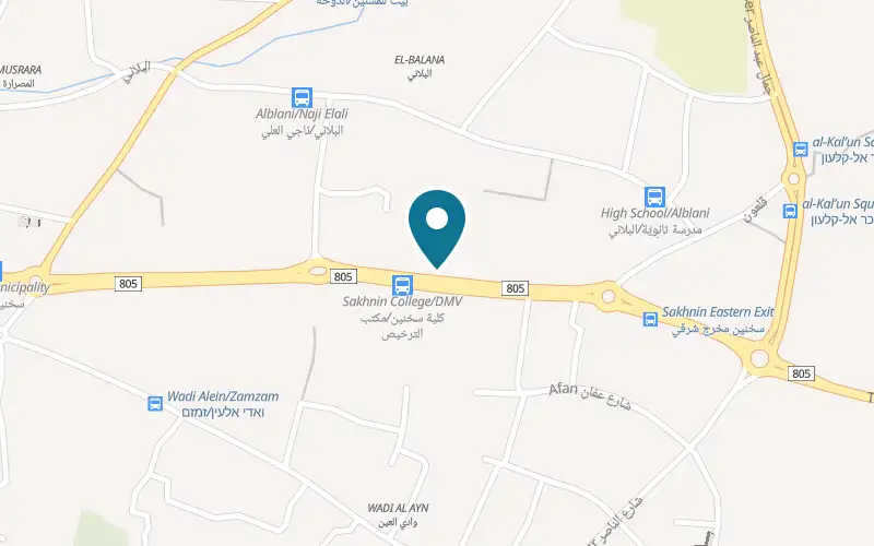 Map showing Bashkana at 2 HaGalil Street, Sakhnin
