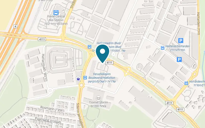 Map showing Beef Pack at 34 HaSanhedrin Boulevard, Yavne