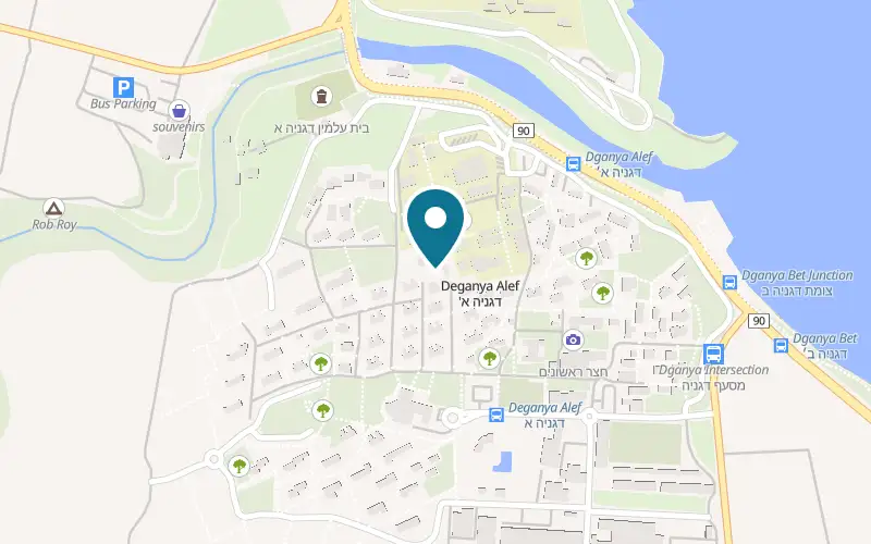 Map showing Beit Gordon Museum at Beit Gordon, Degania Alef, Jordan Valley, Degania Alef