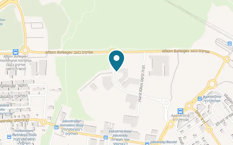 Map showing Ben & Tonic at 3 Totzeret HaAretz Street, Ofakim