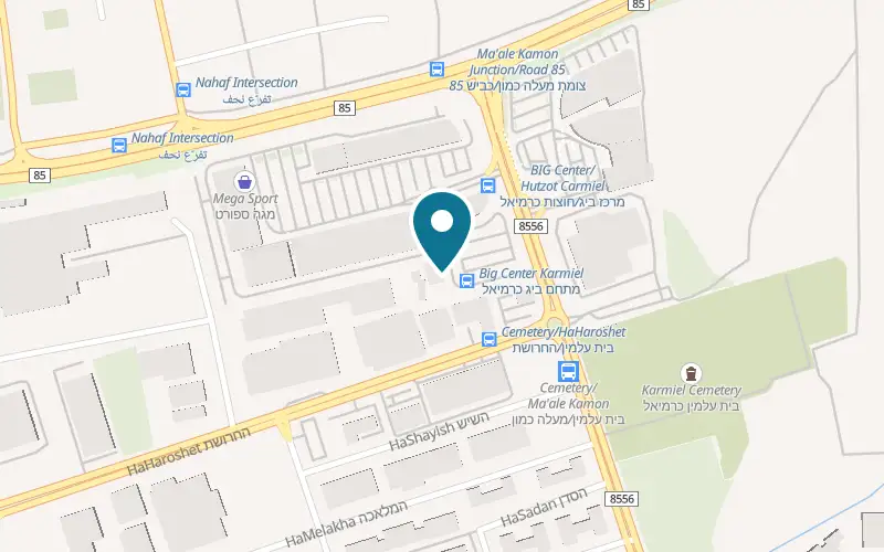 Map showing Benedict at 2 Ma'ale Kamon Street, the BIG Karmiel centre, Karmiel