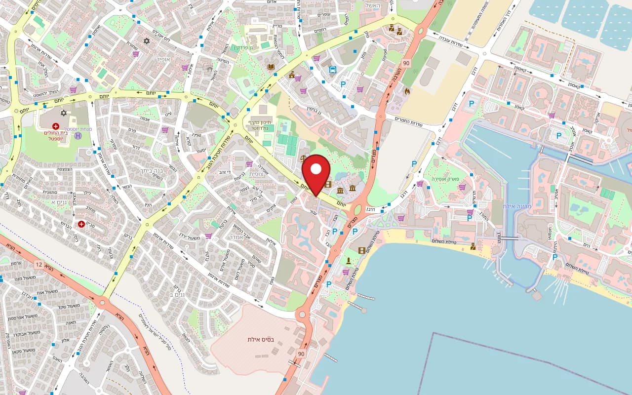 Map showing Branja at Tourist Centre, 9 Derech Yotam, Eilat