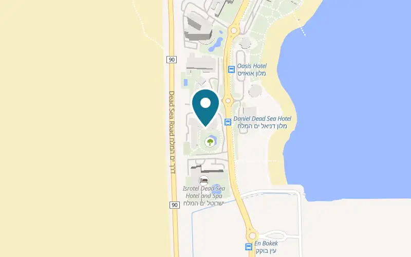 Map showing Brown Dead Sea at Ein Bokek, Dead Sea, Neve Zohar