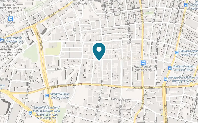 Map showing Brownfield at 12 Florentin Street, Tel Aviv-Yafo