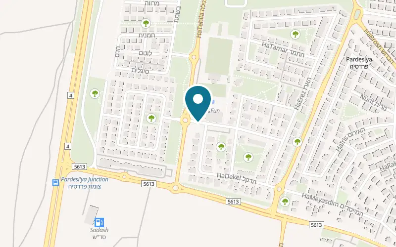 Map showing Burger Fit&Fun at 16 HaAlon Street, Pardesiya