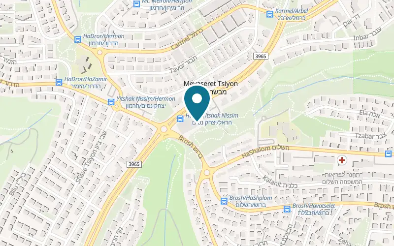 Map showing Burgers Bar Mevaseret Zion at 5 HaRel Boulevard, Mevaseret Zion