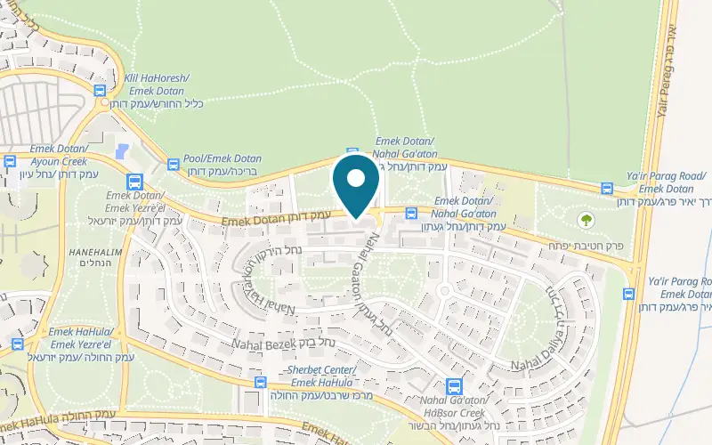Map showing Burgers Bar Modi'in Malibu at Malibu Center, 23 Emek Dotan Street, Modi'in-Maccabim-Re'ut