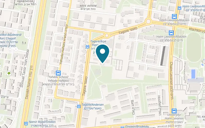 Map showing Burgers Bar Tel Aviv Ramat Aviv at Tagore Center, 30 Tagore Street, Tel Aviv-Yafo