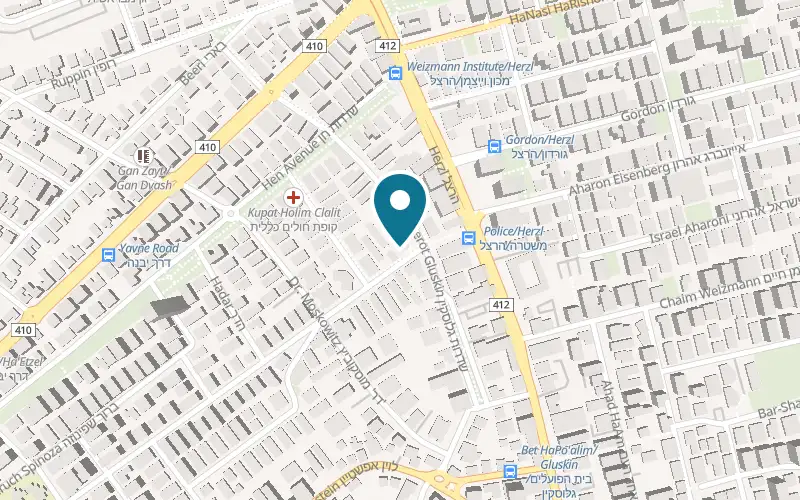 Map showing Cafe Alma Rehovot at 49 S. Ben Zion Street, Rehovot