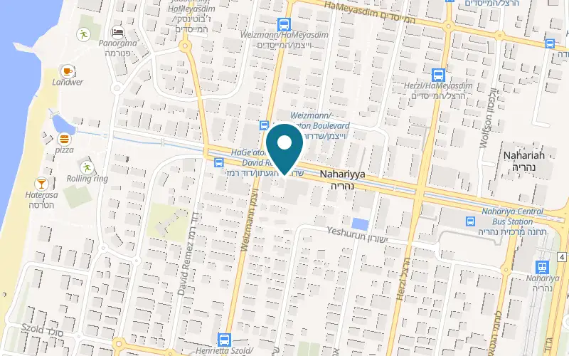 Map showing Cafe Cafe Nahariya HaGaaton at 35 HaGaaton Street, Nahariya