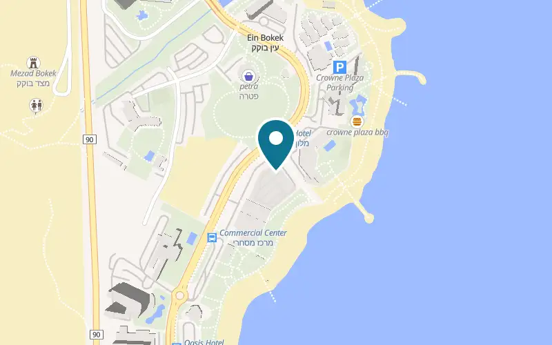 Map showing Cafe Greg Dead Sea Mall at 3 Ein Bokek, Dead Sea Mall, Neve Zohar