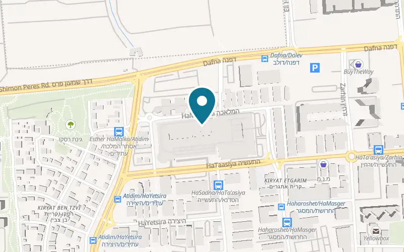 Map showing Cafe Greg Ra'ananim at Ra'ananim Mall, HaMelacha Street, Ra'anana