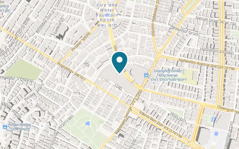 Map showing Cafe Greg Dizengoff Center at 55 Dizengoff Street, Dizengoff Center, Tel Aviv-Yafo