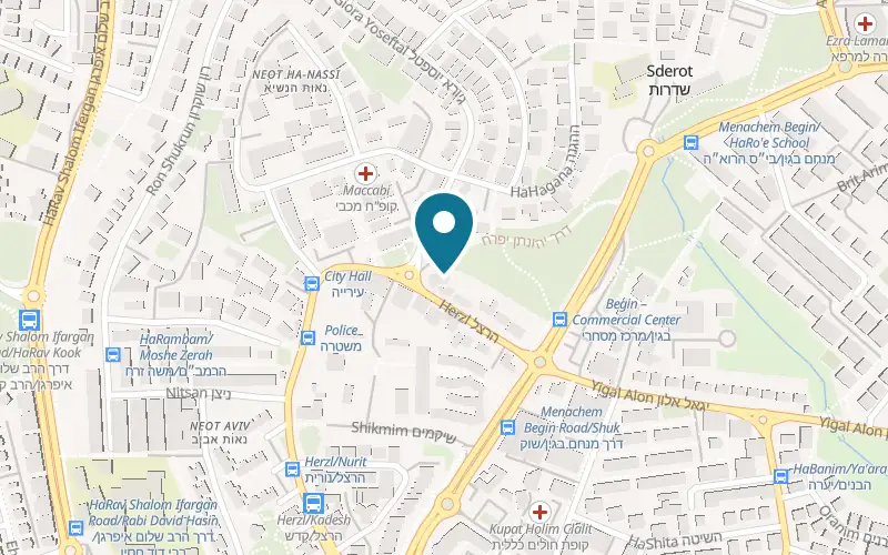 מפה: קפה הילי בהרצל 20, שדרות
