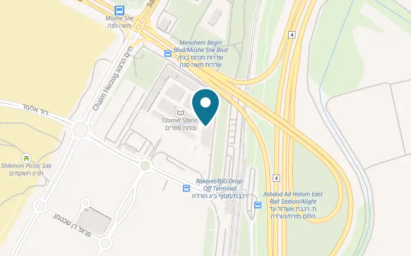 Map showing Cafe Lyon Big Fashion at Big Fashion, 1 Ariel Sharon Road, Ashdod