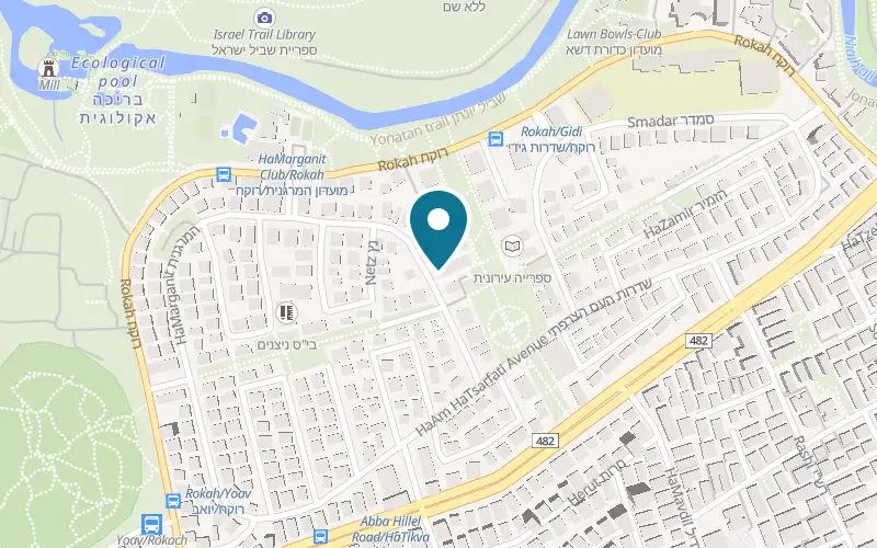 Map showing Caffebagan at 10 HaMarganit Street, Ramat Gan
