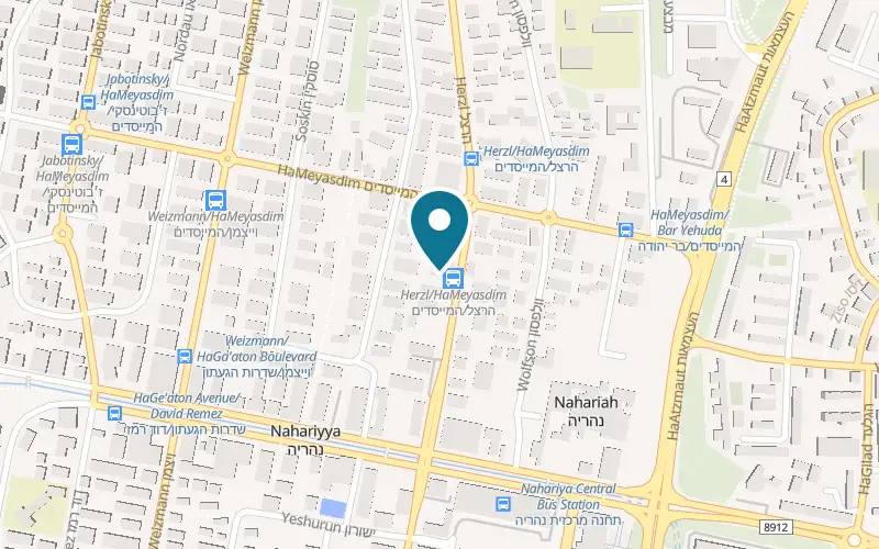 מפה: אופני המרכז בהרצל 52, נהרייה