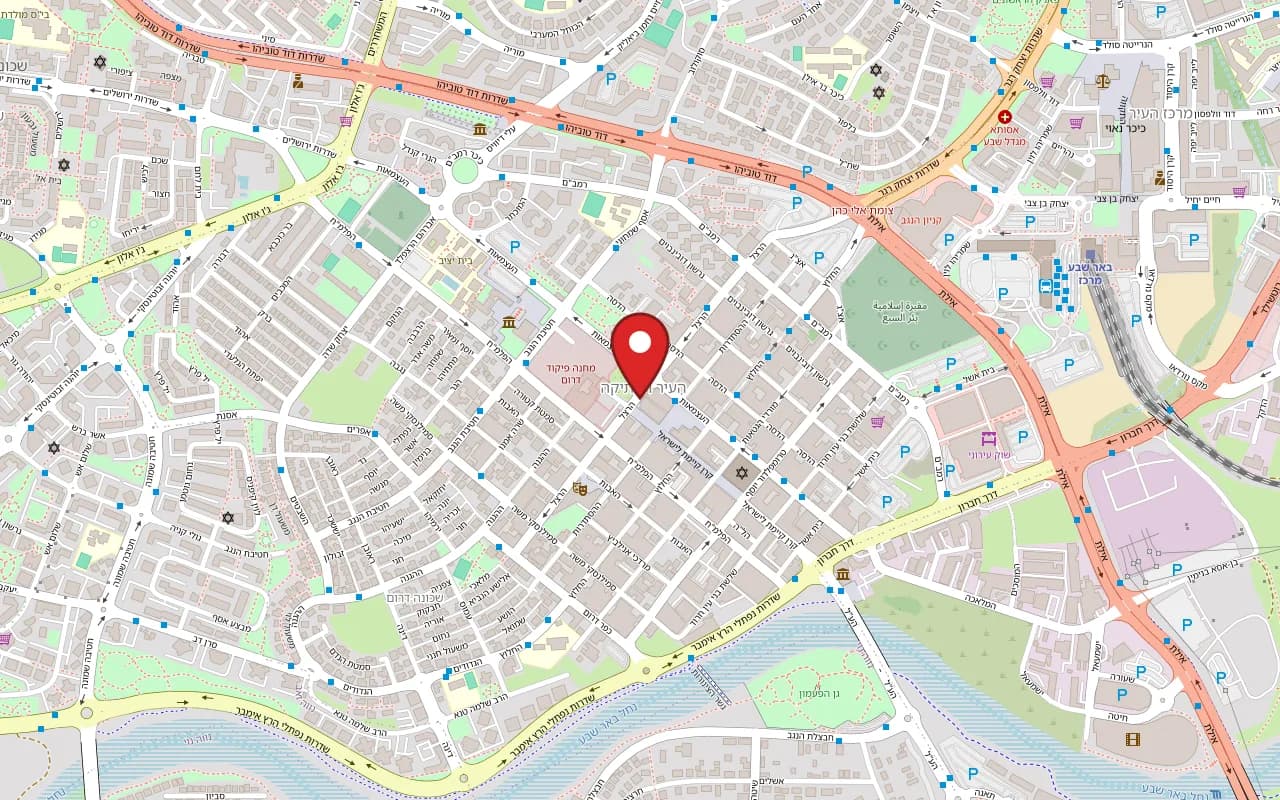 Map showing Château D'Or at 32 Herzl Street, Old City, Beer Sheva