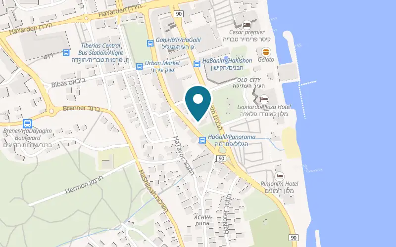 Map showing City Stay Tiberias at 24 HaGalil Street, Tiberias