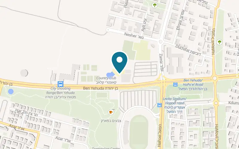 Map showing Country Club Kfar Saba at 73 Ben Yehuda Street, Kfar Saba